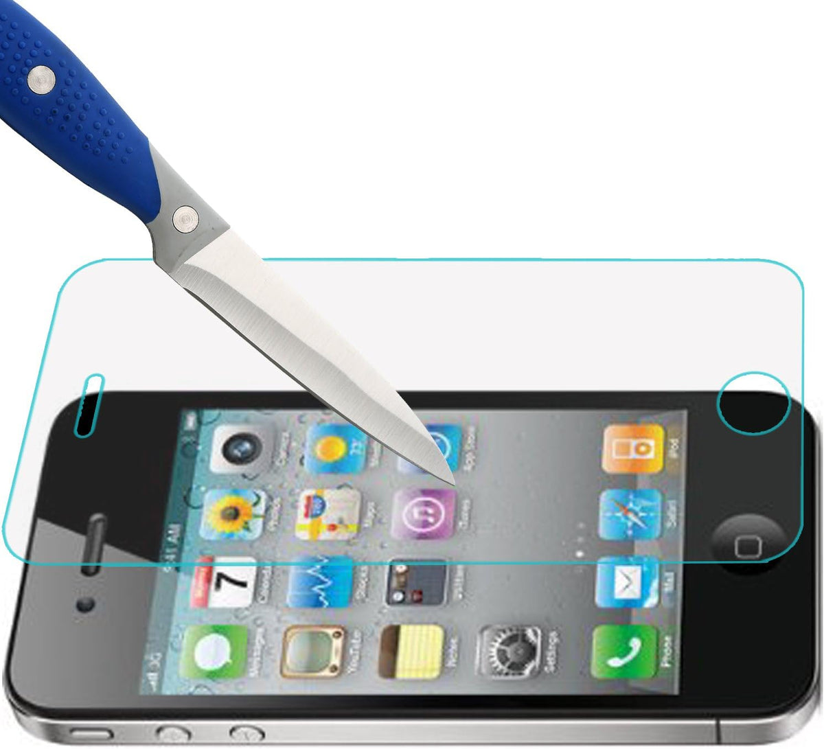 Mr.Shield [3-PACK] Tempered Glass Screen Protector for iPhone 4 / 4S - Lifetime Replacement Included