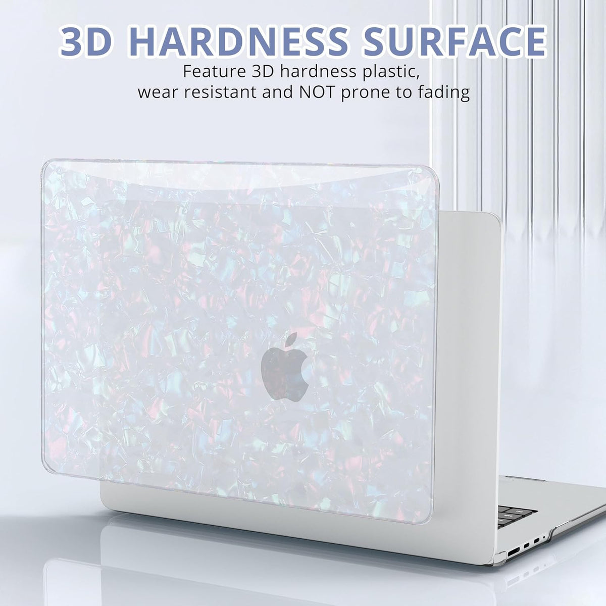 B BELK Compatible with MacBook Pro 14 inch Case 2025 2024 2023 2022 2021 M4 M3 M2 M1 A3112 A3185 A3401 A2918 A2992 A2779 A2442, Plastic Hard Shell Case+ Keyboard Cover+ Screen Protector, Shiny Pearl