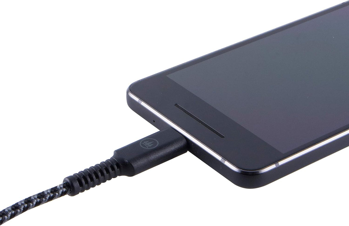 EcoSurvivor 8ft USB-A to USB-C Fast Charging Cable, Black Nylon Braided, for iPhone 15, iPad, MacBook, Samsung Galaxy,