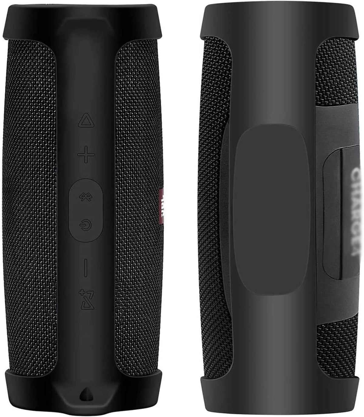 Silicone Case Cover for JBL Charge 4 Portable Waterproof Speaker, Soft Skin with Strap, Black