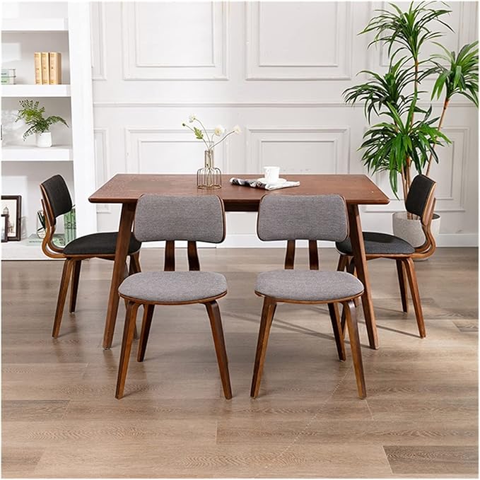 Adjustable Office Computer Chair with Armrest Solid Wood Dining Chairs Kitchen Furniture Hotel Restaurant Chair Household Backrest Room(Green-Wood)