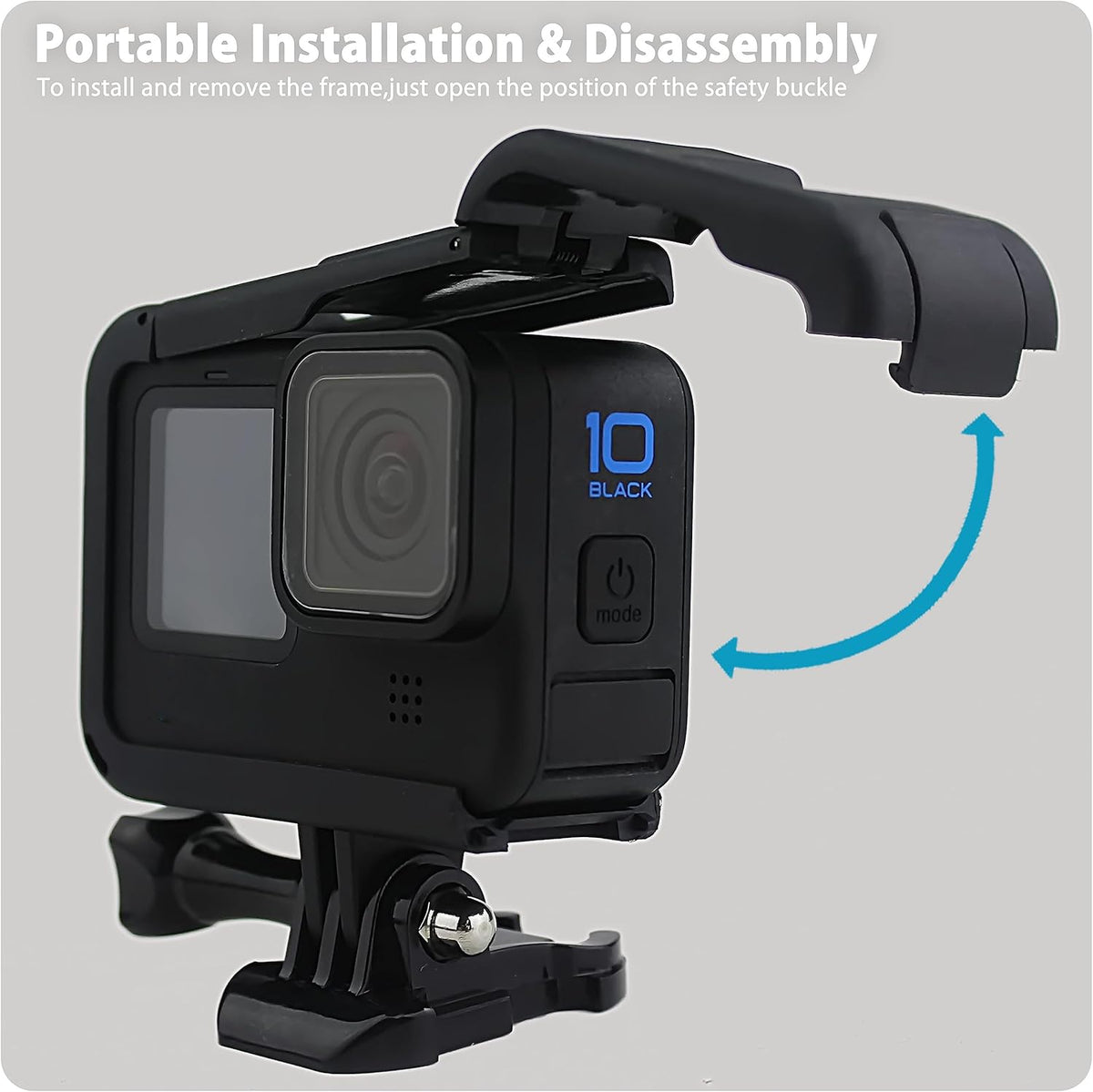 FitStill Protective Accessories Kit for Go Pro Hero 9/10/11/12 Black with Vlog Cage Case