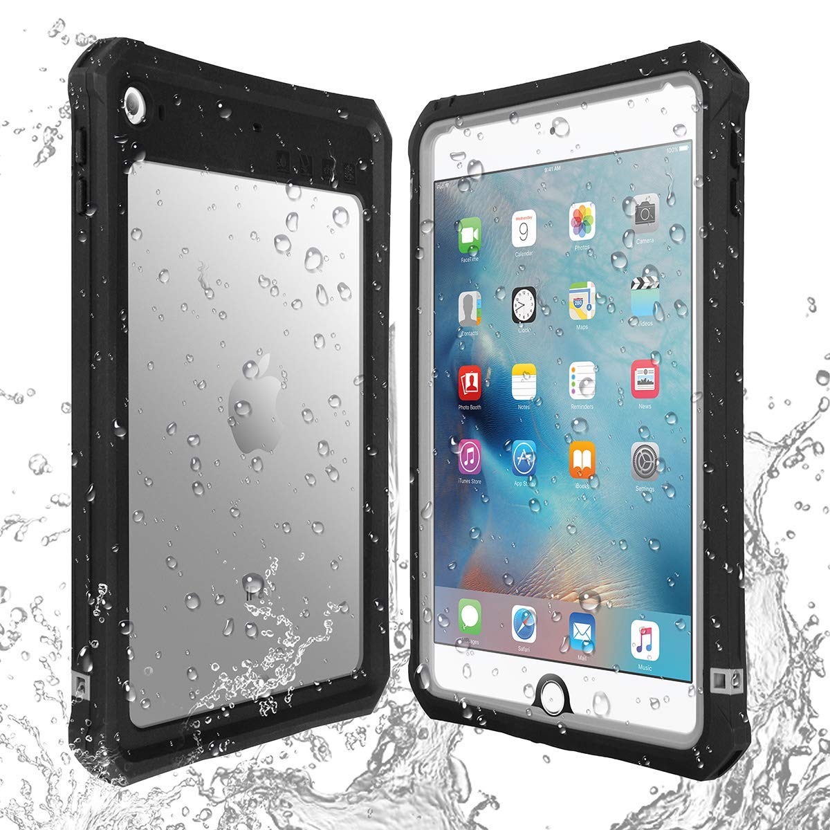 Aicase Ipad Mini 4/Ipad Mini 5 Waterproof Case, High Touch Sensitivity Id Ip68 360 Degree Shockproof Protective Cover With Kicks