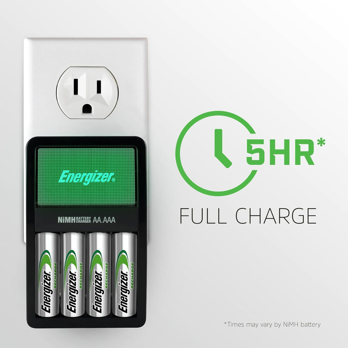 Energizer Recharge Value Charger for NiMH Rechargeable AA and AAA Batteries