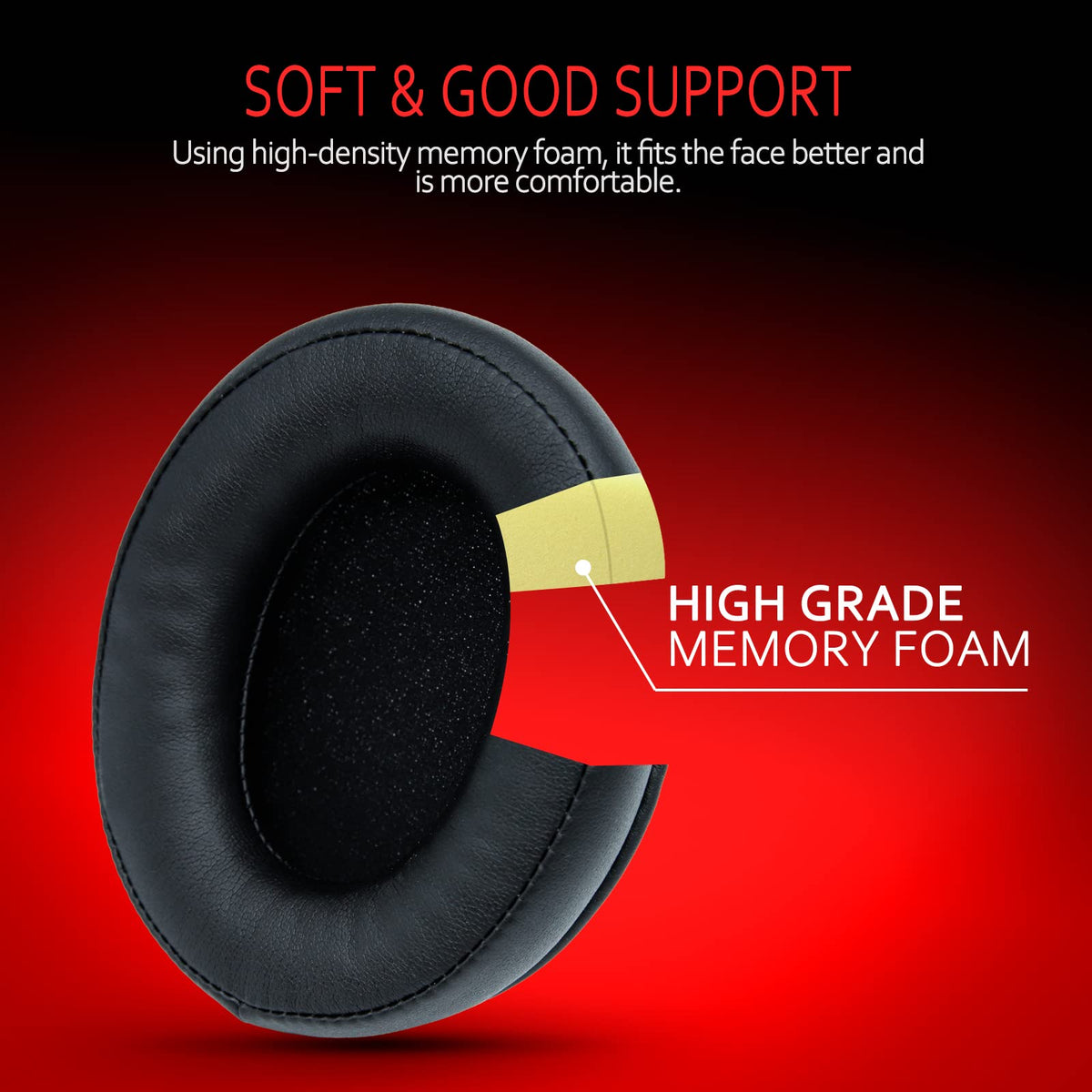 Krone Kalpasmos Replacement Earpads for HyperX Cloud 2, Hyper X Cloud Parts for HyperX ALPHA/1/2/WIRELESS/ALPHA S/CORE/Stinger/Flight/Mix, Soft