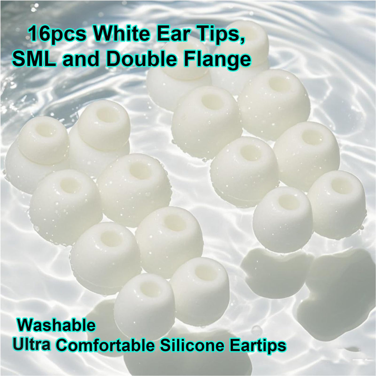 Miayaya Silicone Tips Replacement Earbuds Tips for Powerbeats Pro, Beats X, Beats Flex, Urbeats, BeatsTour Wireless Earphone Ear Tips Covers, S/M/L, 8