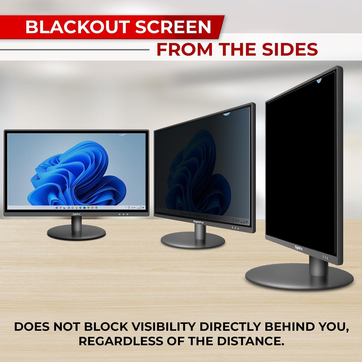 24 Inch 16:9 [2 Pack] Computer Privacy Screen Filter for Monitor - Privacy Shield and Anti-Glare Protector