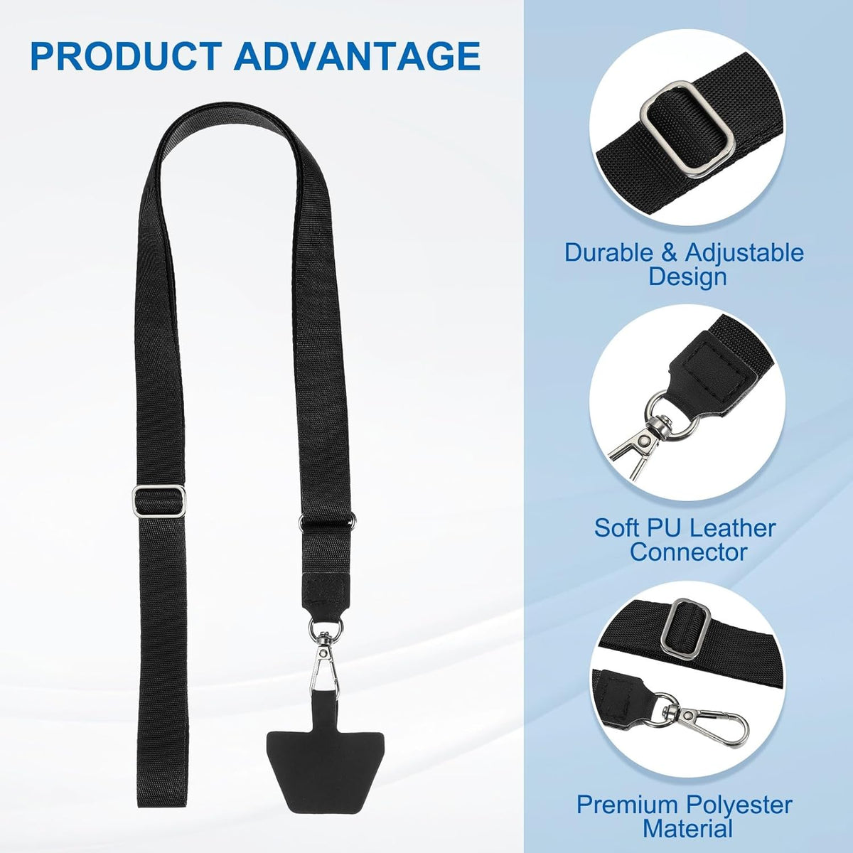 PATIKIL Smart Phone Lanyard with Patches for Most Smartphones Badges Keychain