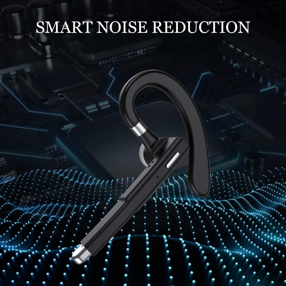 Wireless Earphone Ear-Hook Headphone Boom Mic Handsfree Compatible with Motorola Edge (2024,2023,2022,2021,2020), Single Headset Over The Ear Earbud