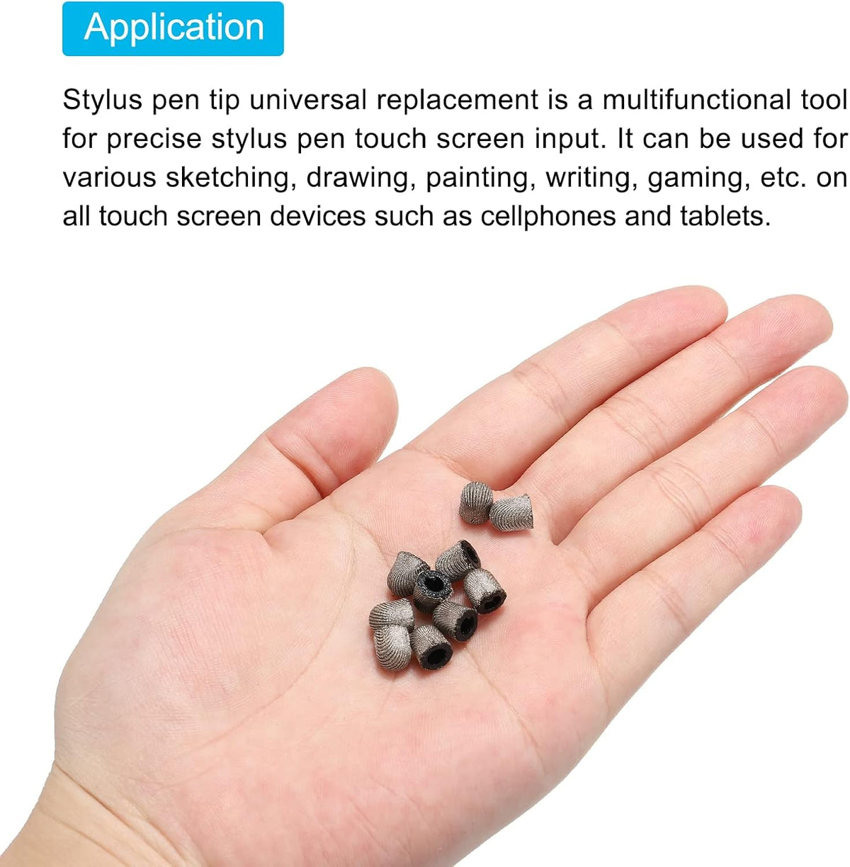 MECCANIXITY 12pcs 5.5mm Stylus Pen Fine Tips Conductive Fiber Capacitive Touch Screen Pens Tip Universal Replacement