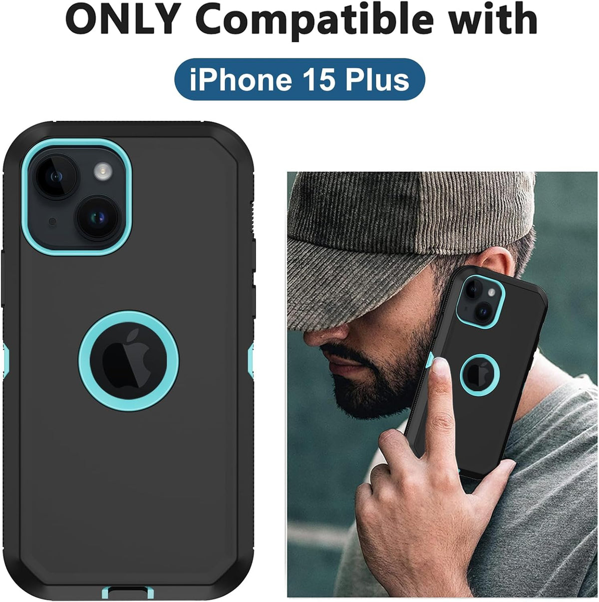 Shop the iPhone 15 Plus Case: Heavy Duty, Full Body Rugged, Built-in Screen Protector, Shockproof & Dustproof Cover.
