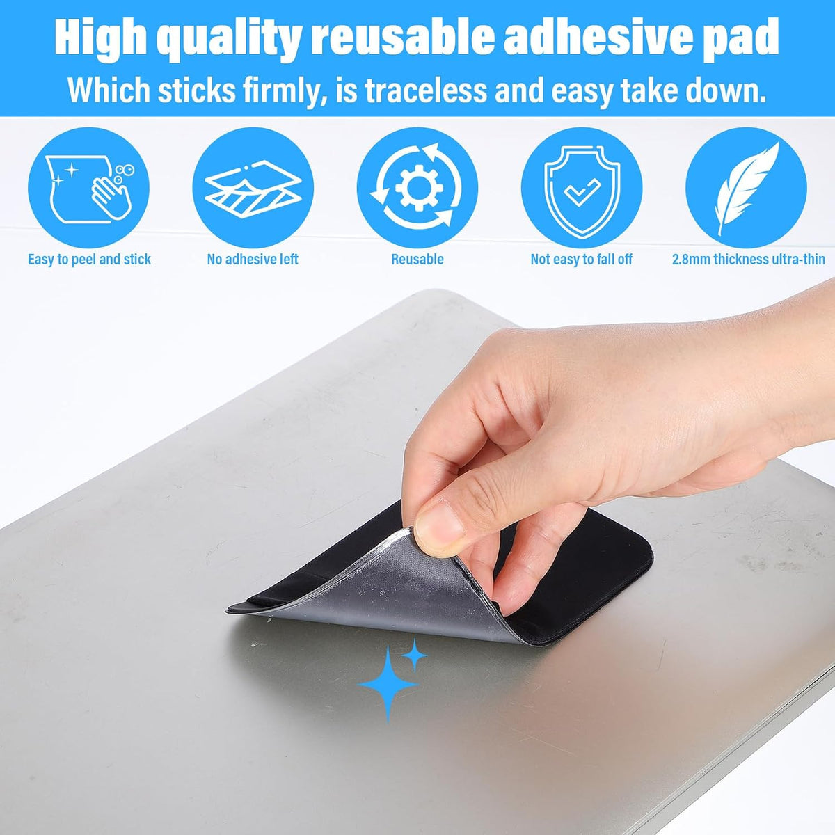 Gsbnjuy 2-Pocket Portable Hard Drive Sleeve Stick on Pouch with Reusable Adhesive SSD Hard Drives Carrying Case