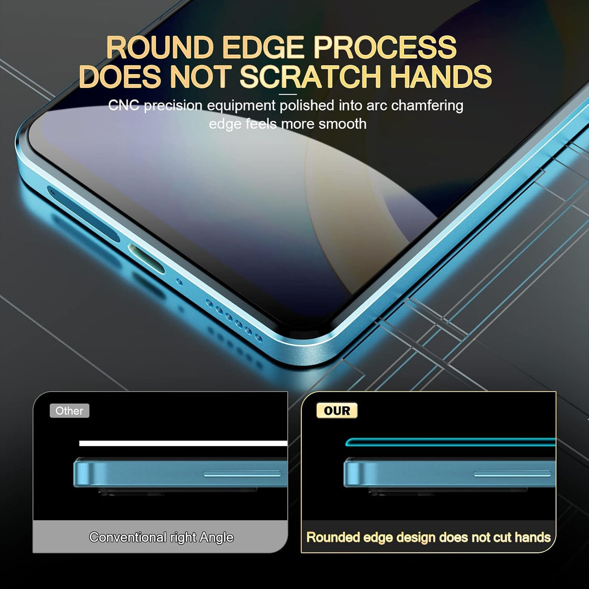 [3 Pack] Privacy Screen Protector for Samsung Galaxy S24 Plus, Full Coverage Anti Spy Tempered Glass Protective Film