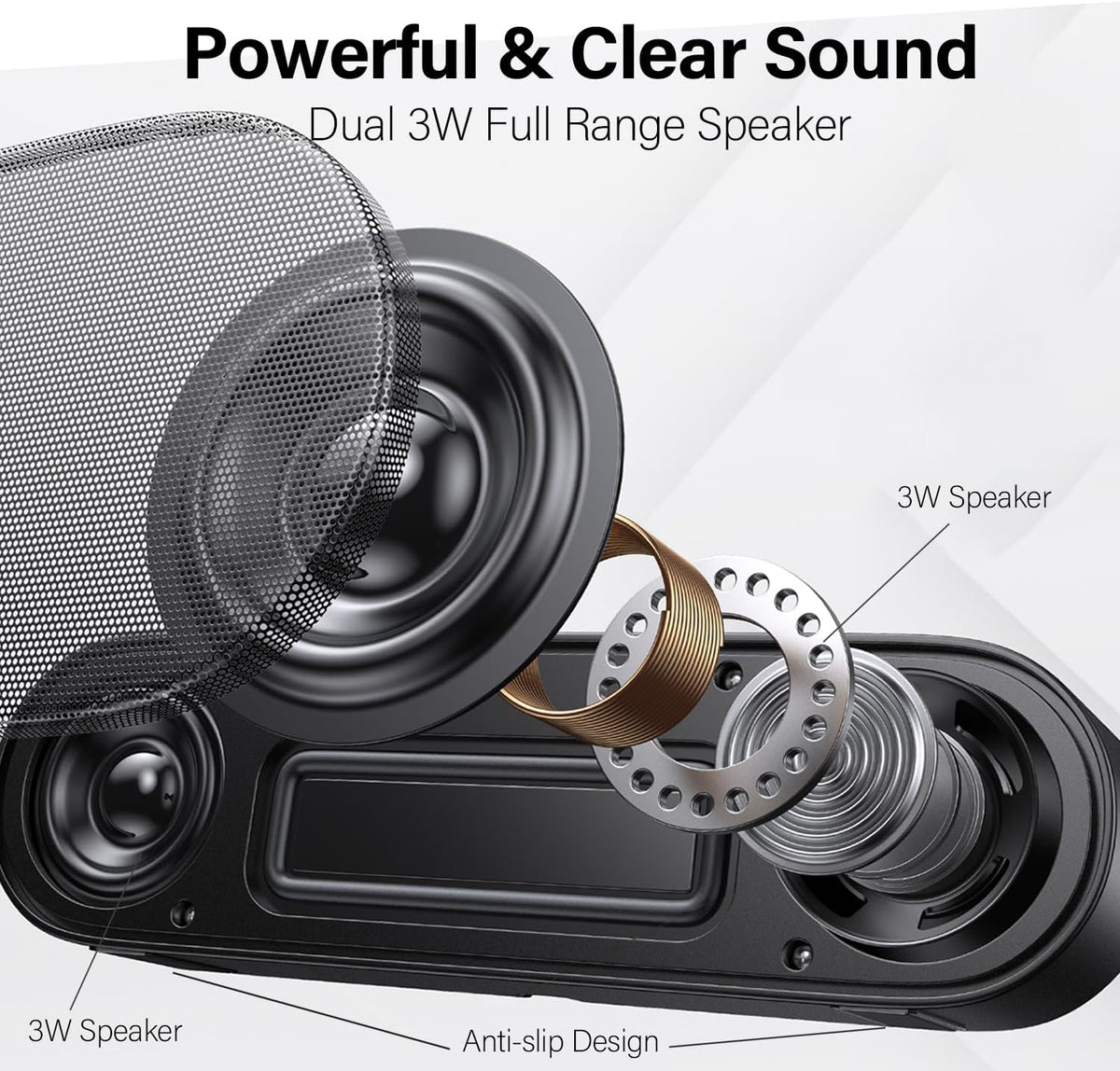 ZETIY Updated Computer Speaker, USB Powered Mini Sound Bar for Desktop, Windows PC, Mac, Plug and Play with Volume