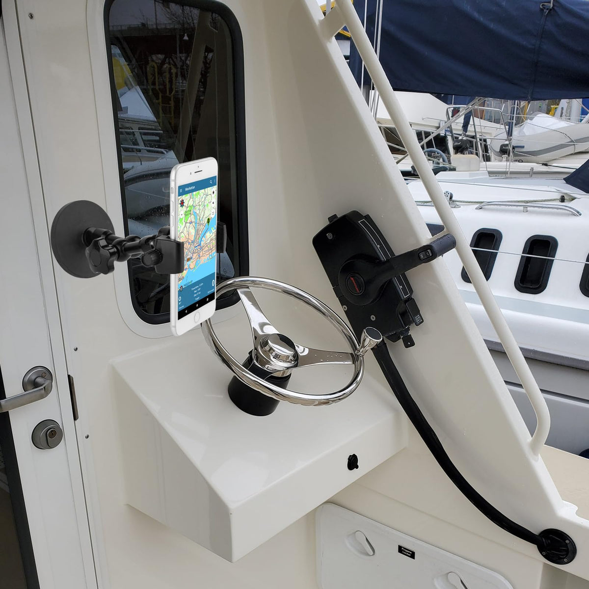 Mippko Magnetic Phone Holder,Heavy Duty Phone Mount for Truck/Tractor/Forklift/Boat/Motor Vehicles,Fit 3.5~7.5" iPhone/Nexus/Smartphone,360°Adjustable