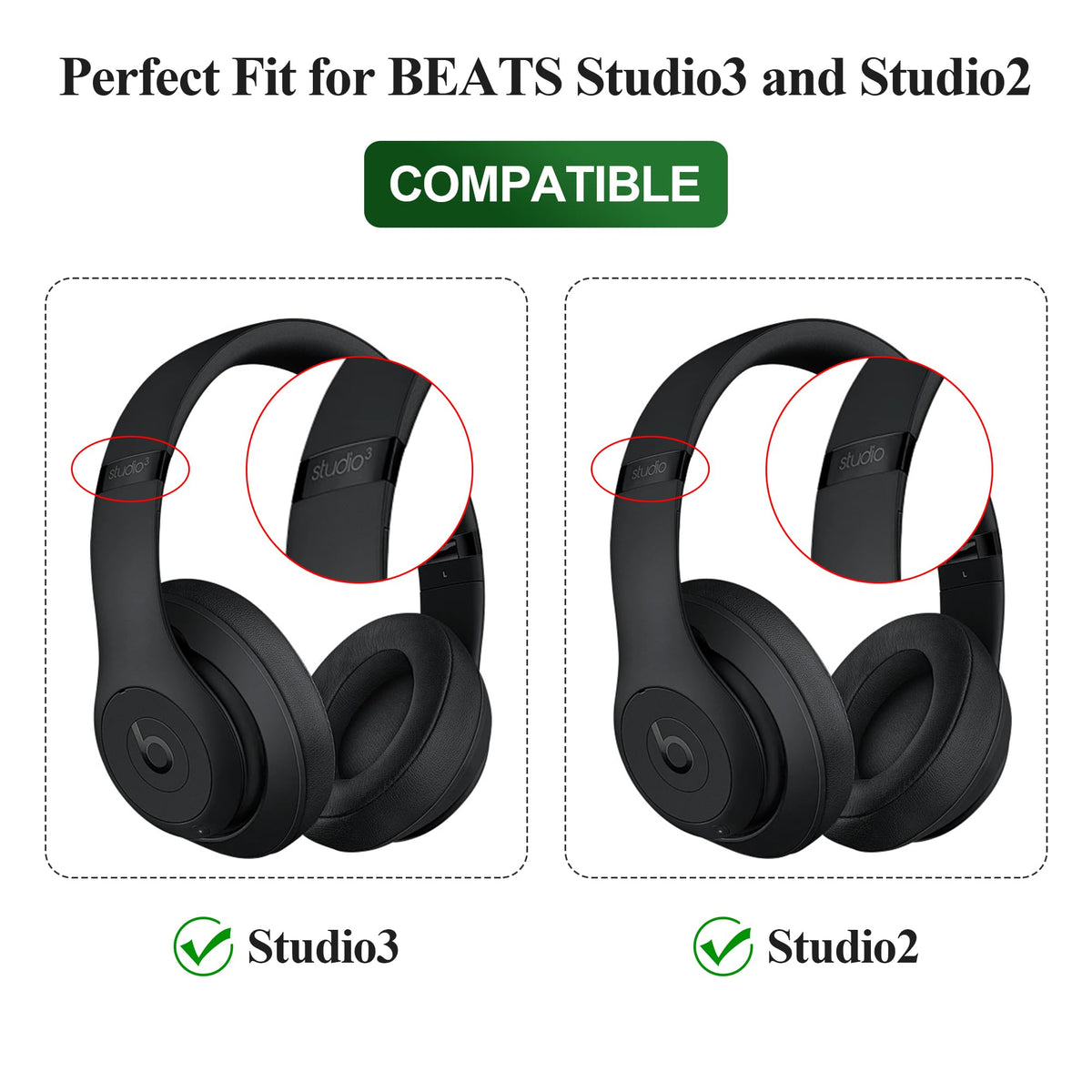 Miruchertter Replacement Parts for Beats Studio 3 - Headband Replacement for Studio 3 (A1914) and Studio 2 (B0500/B0501) Wired & Wireless Headphones