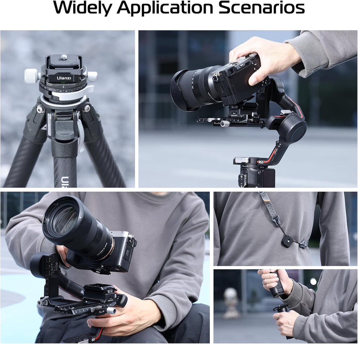 ULANZI UKA01 Quick Release Plate Kit, Arcac/F38 Interface Camera Quick Release Plate Mount Quick Setup w/ 1/4" to 3/8" Screw Thread Gimbles Sliders Tripods Adapter for Sony/Nikon/DJI/Fuji