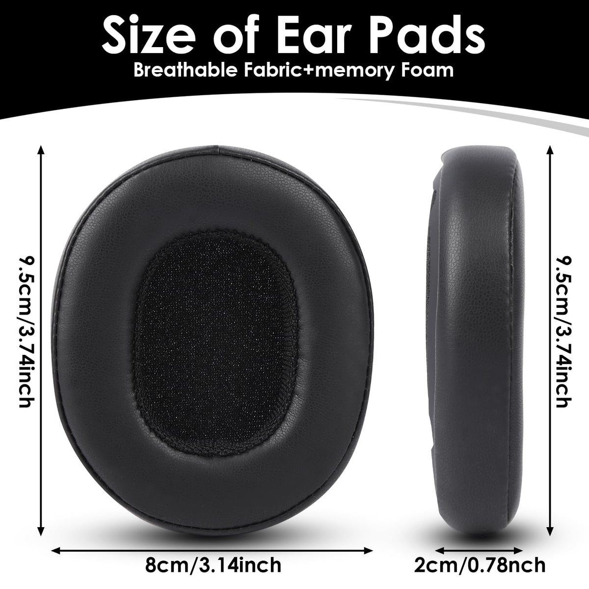 Replacement Ear Pads for Skullcandy Crusher Wireless/Evo/ANC Hesh 3/EVO/ANC and Venue ANC Headphones, Ear Pads Cushions, Headset Ear Covers with Soft