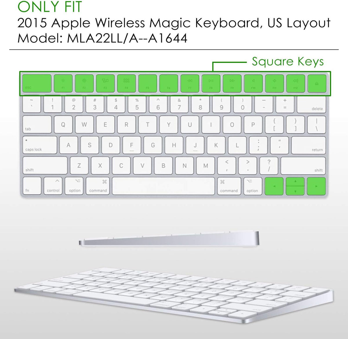 Allinside Ombre Deep Purple Cover for Apple Magic Keyboard (MLA22LL/A) with US Layout