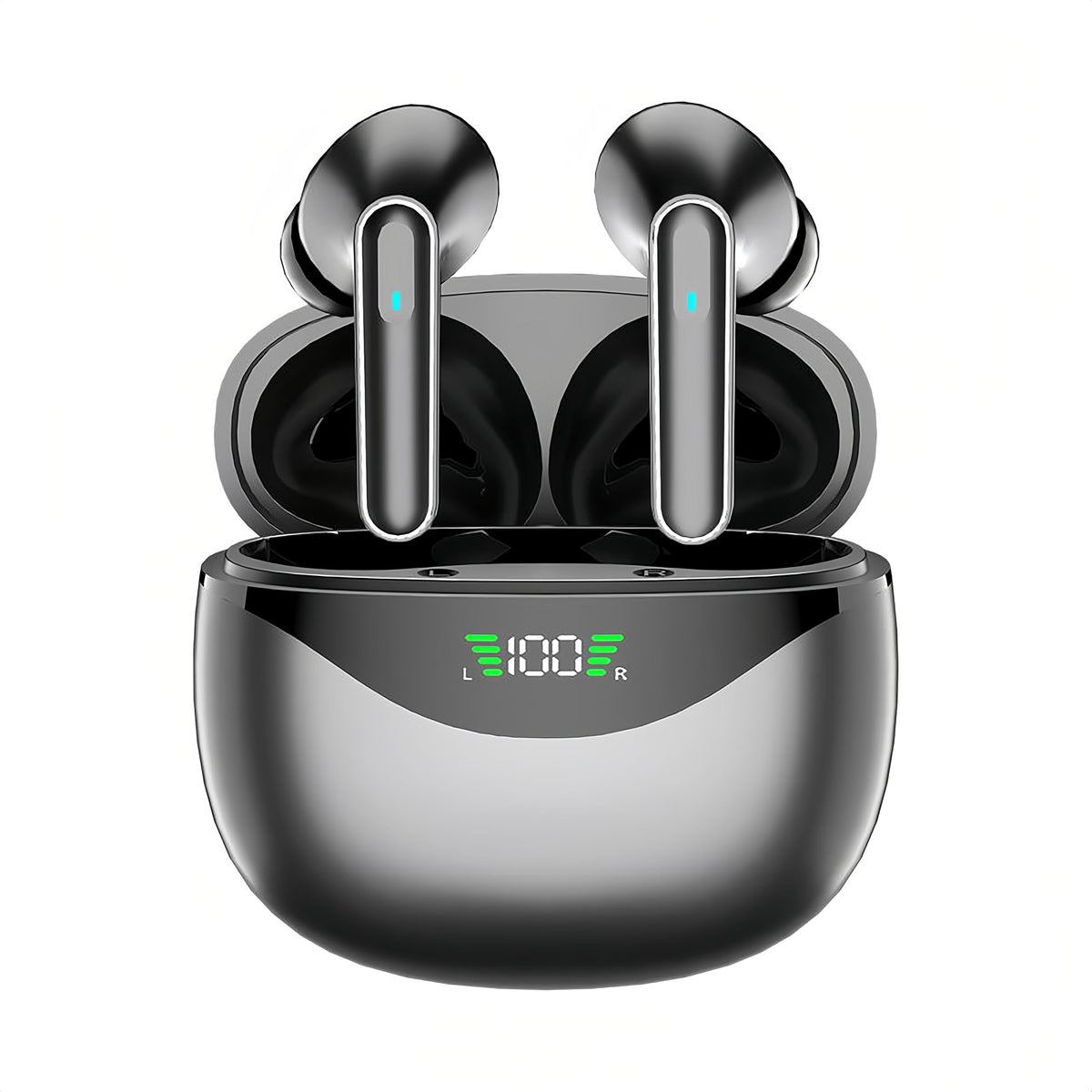 TELKRO Digital Pro 4 Wireless Earbuds, Bluetooth 5.4, Hi-Fi Stereo Sound, Long Battery Life, Hands-Free Calling, Dual LED Display, USB-C Fast