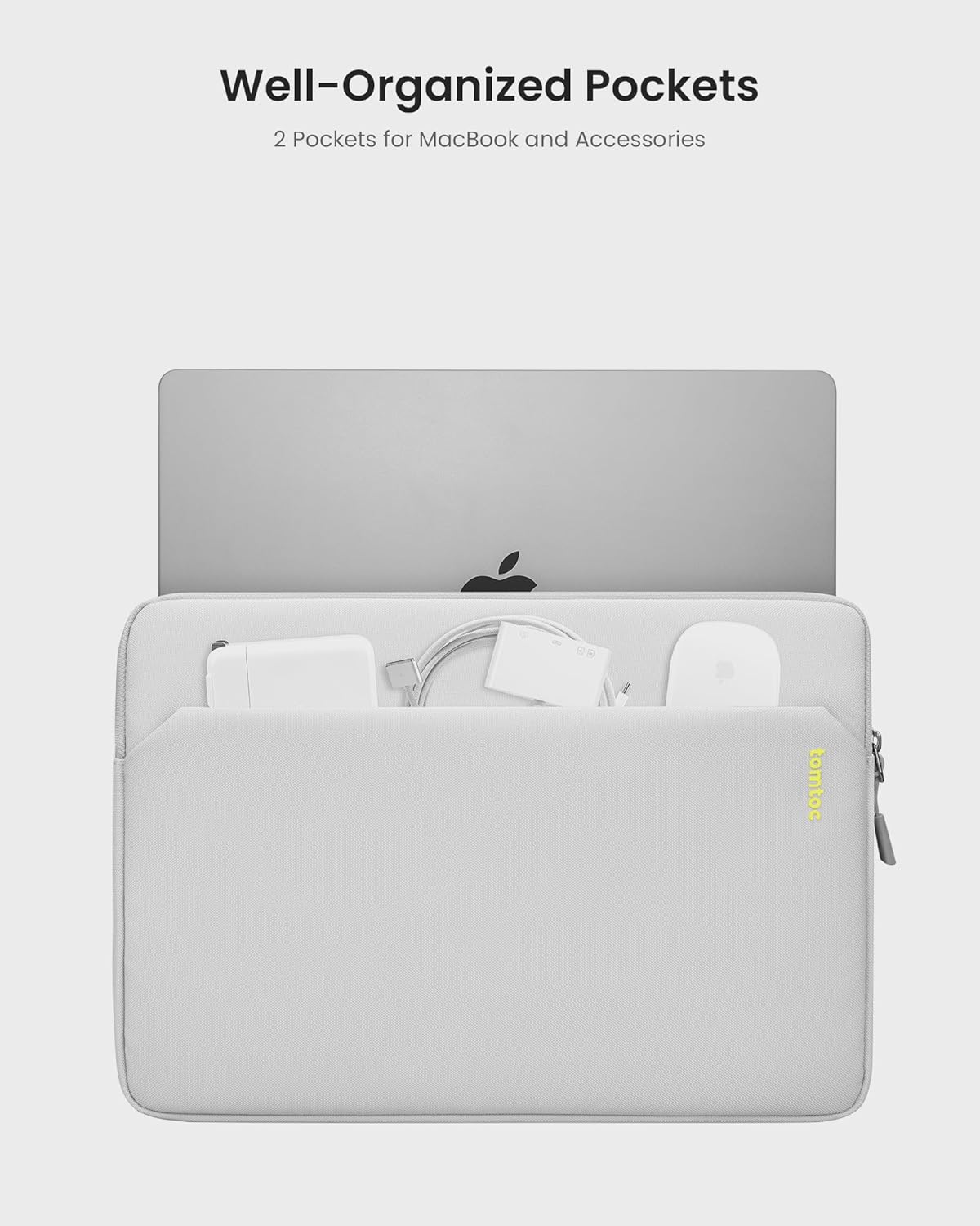 tomtoc Slim Laptop Sleeve for 16-inch MacBook Pro M4/M3/M2/M1 Pro/Max 2024-2019, XPS 15 Surface Book 3 The New Blade 16, Recycled Water-Resistant Protective Laptop Case Bag