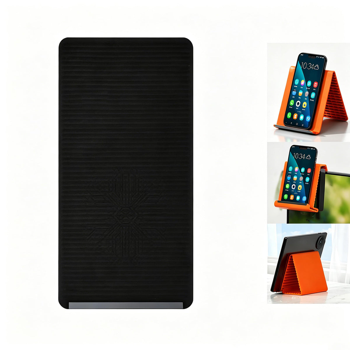 New Portable Foldable Silicone Phone Holder, Flexible Silicone Phone Holder, Multi-Angle Adjustable Stand ? Folded into Any Shape, for Mobile