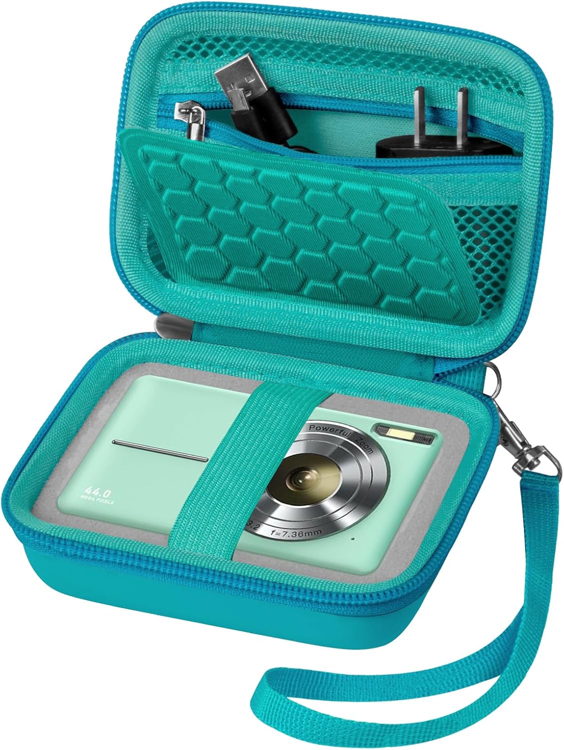 Carrying & Protective Case for Digital Camera, AbergBest 21 Mega Pixels 2.7" LCD Rechargeable HD/Kodak Pixpro/Canon PowerShot ELPH 180/190 / Sony DSCW800 / DSCW830 Cameras for Travel - Navy Blue