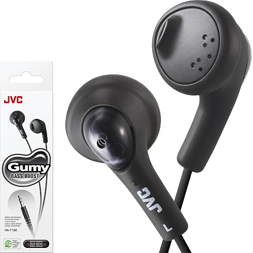 JVC HAF160B Gumy Ear Bud Headphone Black