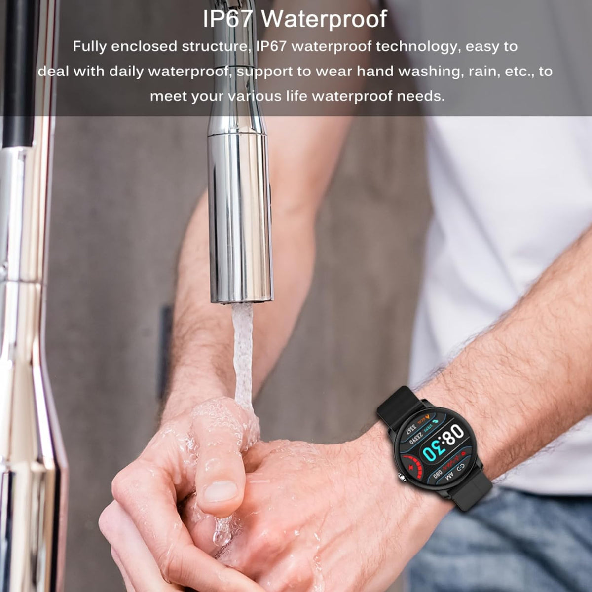 Smart Watch, 1.3” for Women, Fitness Tracker with 100+ Sport Modes, IP67 Waterproof, Heart Rate Monitor, Rose Gold