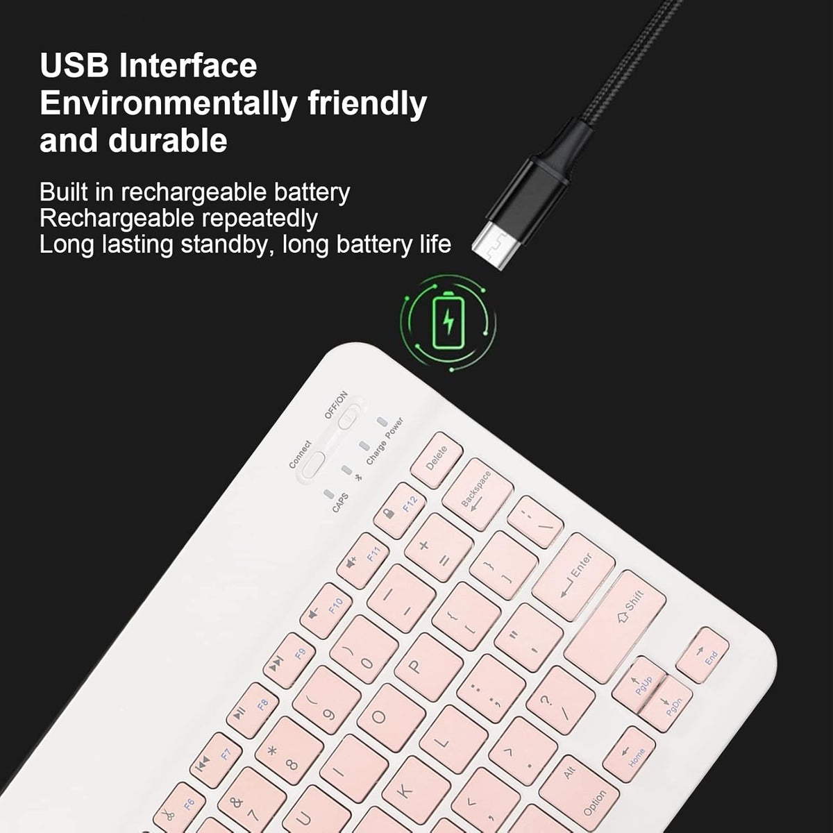 Bluetooth Keyboard Mouse Set, 10 Inch Ultra Thin Quiet Keyboard with DPI Mouse, Composite Keys Combo for Cellphone