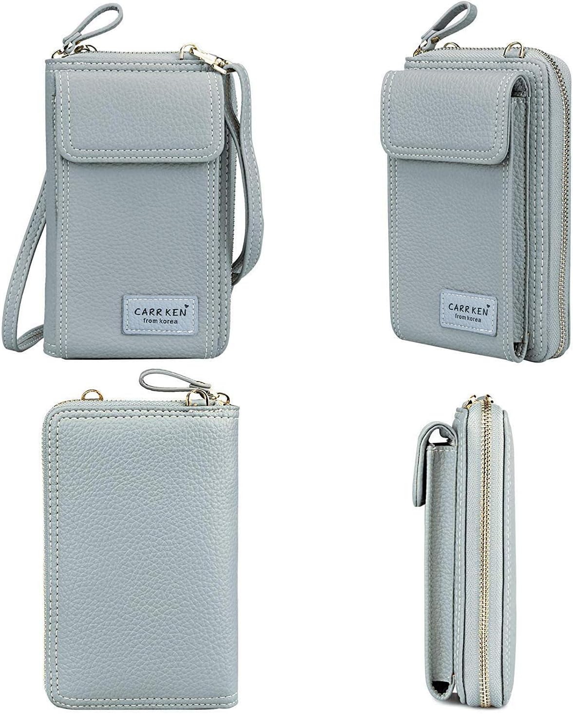 Women Crossbody Cell Phone Bag, Small Leather Travel Wallet Case with RFID Card Slots for iPhone and Samsung