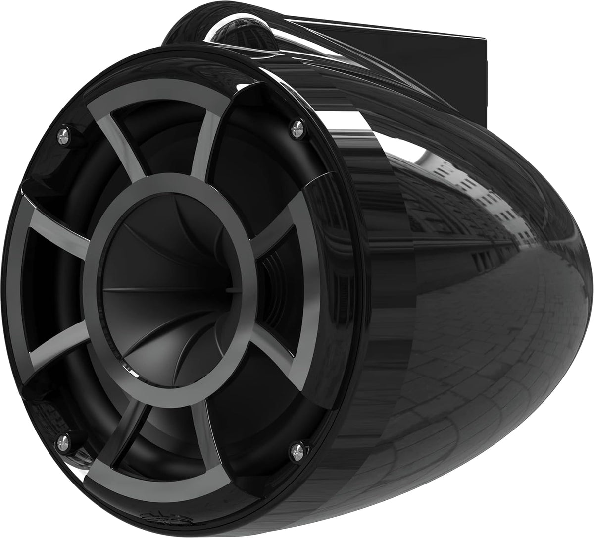 wet sounds Rev 8 Black V2 Revolution Series 8" Black Tower Speakers w/Swivel Clamp Base Mount
