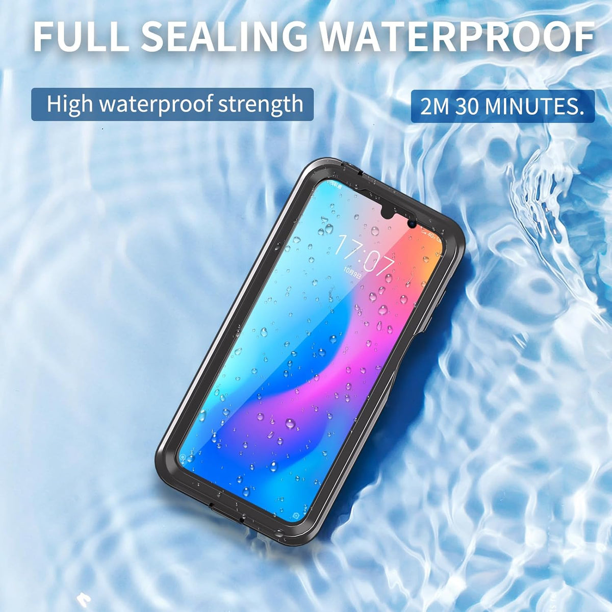 Motorola Moto G 5G 2024 Phone Case, Waterproof IP68 Certified Dustproof Shockproof with Built-in Screen Protector