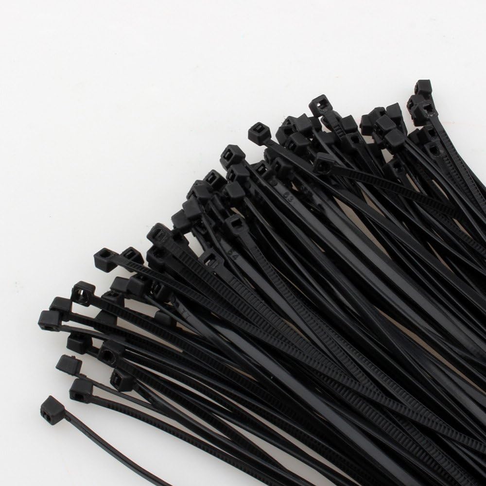 NewNewStar 8" Heavy Duty Nylon Cable Ties - 100 PCS Zip Ties, 30 lb Test, Black