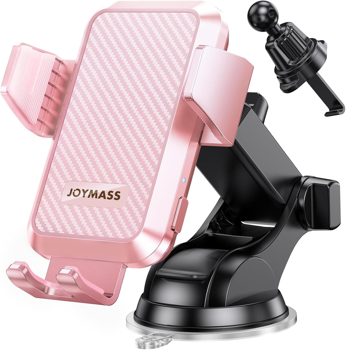 Wireless Car Charger, Phone Holders for Your Car, 15W Auto Clamping Phone Mount Car Accessories for iPhone 16 15 14 13 12 Mini Pro Max 11, Samsung Galaxy S24 Ultra S23 S22+ Note 20, etc-Pink