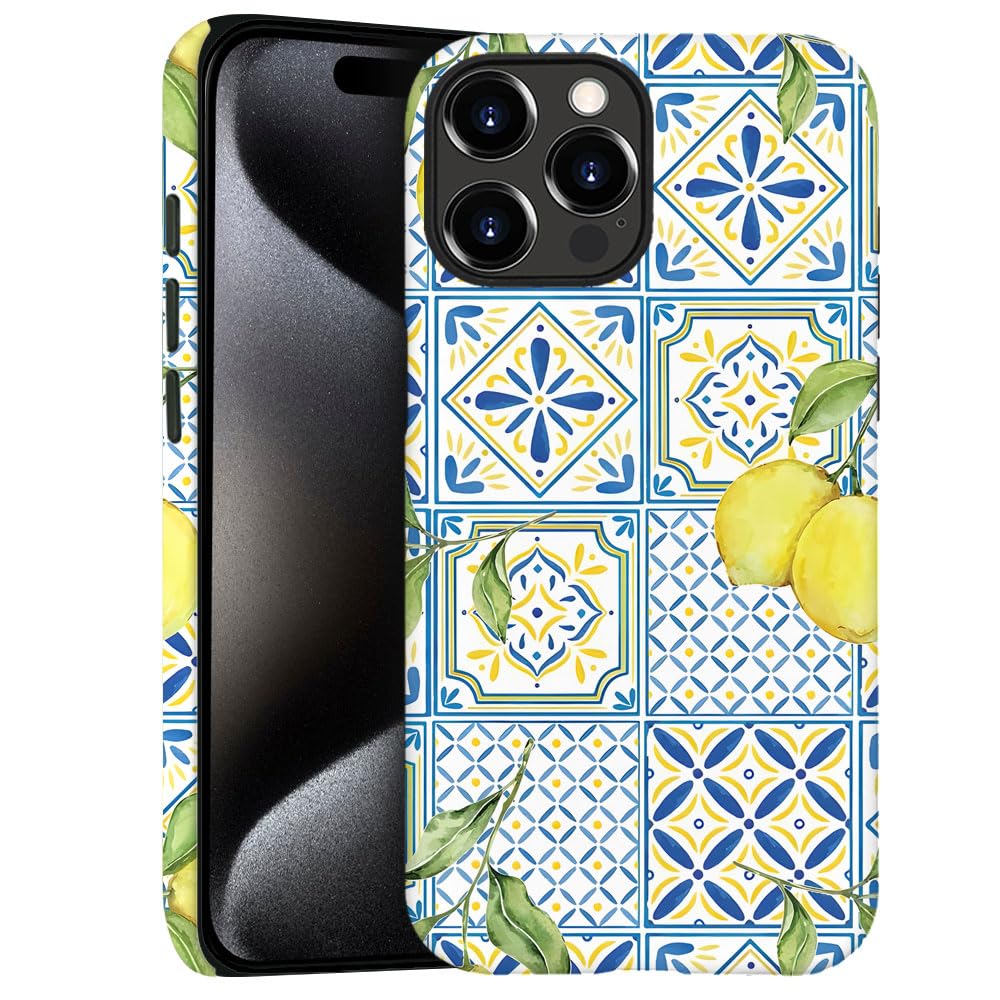 Case For Iphone 16 Pro Max - Slim Fit Anti-Scratch Phone Case For Girl Women - Lemon Collage Summer (Frosted)