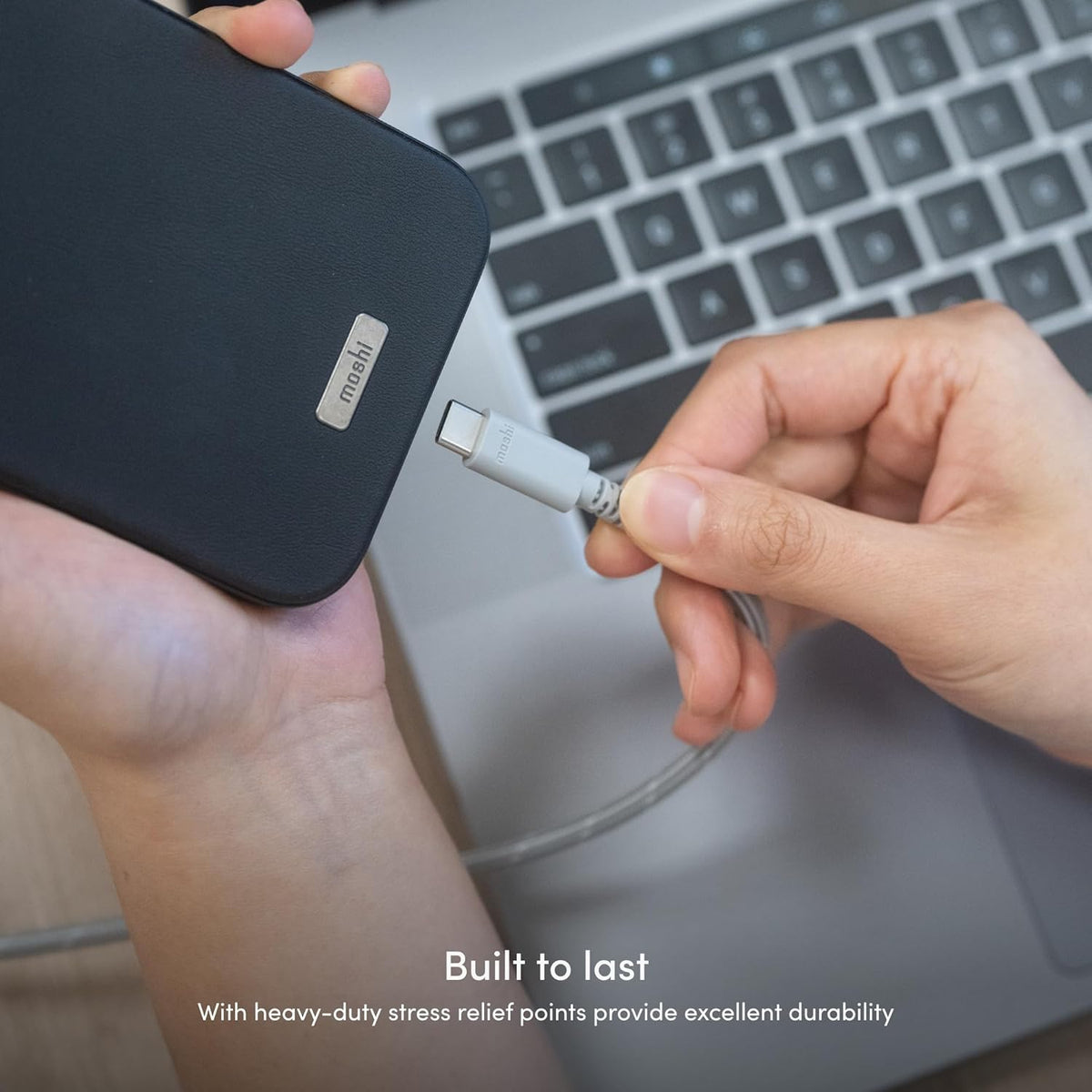 Moshi Integra USB-C to C Cable, Gray, 240W/480Mbps (3.0M)