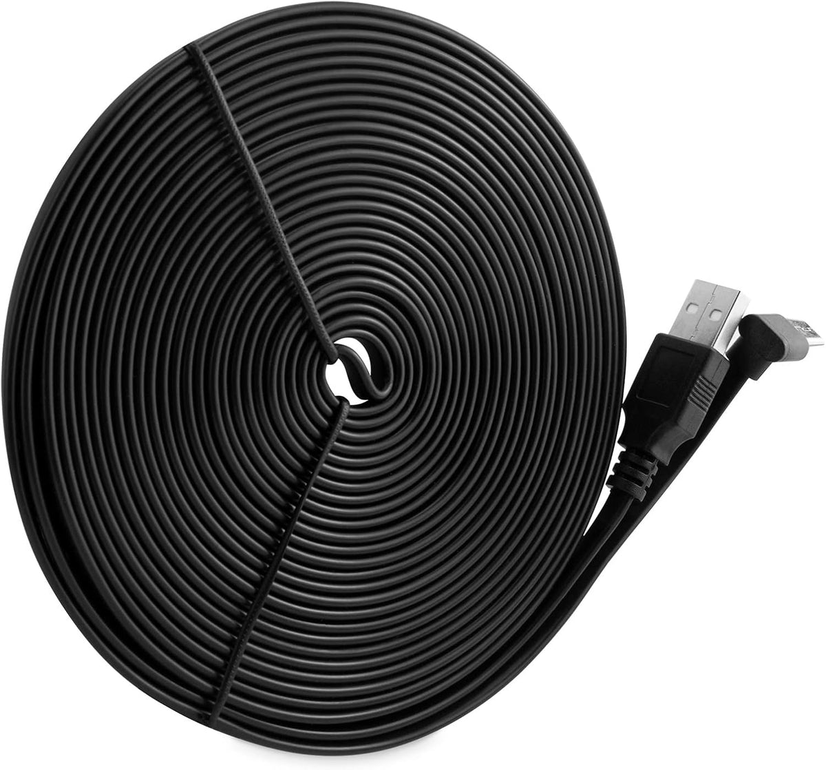 LEFXMOPHY Black Power Cord for WYZE Cam Pan V3 with 90 Degree Right Angle L-Shape Connector 20ft Micro USB
