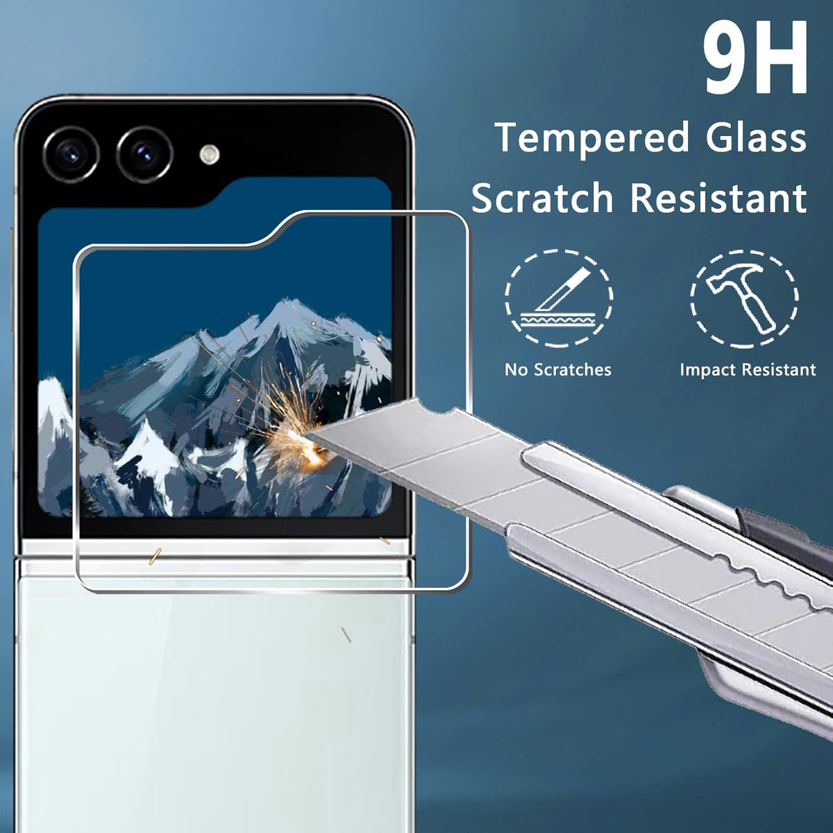 Samsung Galaxy Z Flip 5 Screen Protector [3+3 Pack]: 3 Front TPU Films + 3 Back HD Tempered Glass, Anti-Scratch, Bubble