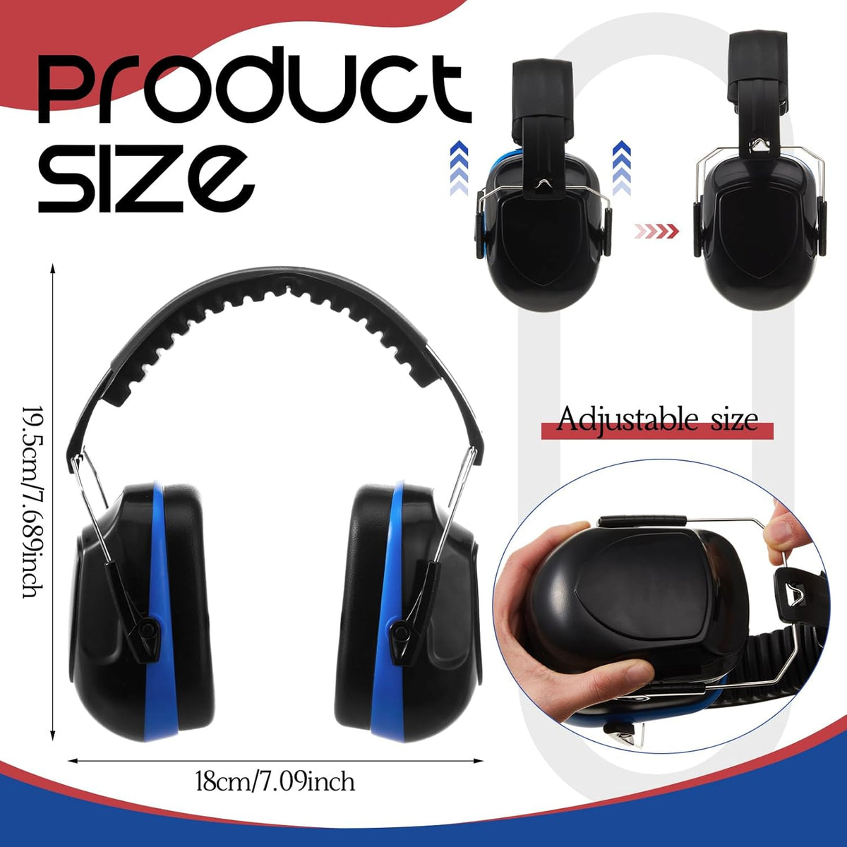 Amylove 12 Pcs Kids Ear Protection Noise Cancelling Headphones Ear Muffs Bulk 27db Adult Noise Reduction Hearing Earmuff(Universal Fit (kids & Adults),Shooting Style,Black Color)