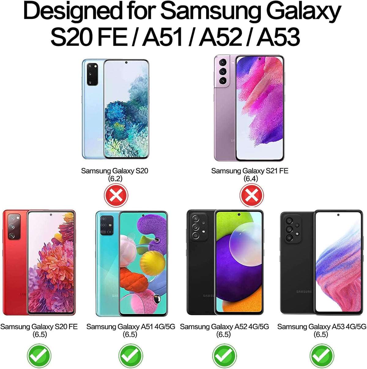 Samsung Galaxy S20 FE A51 A52 Privacy Screen Protector [2 Pack] - 2021 Anti Spy, Full Coverage, Scratch Resistant
