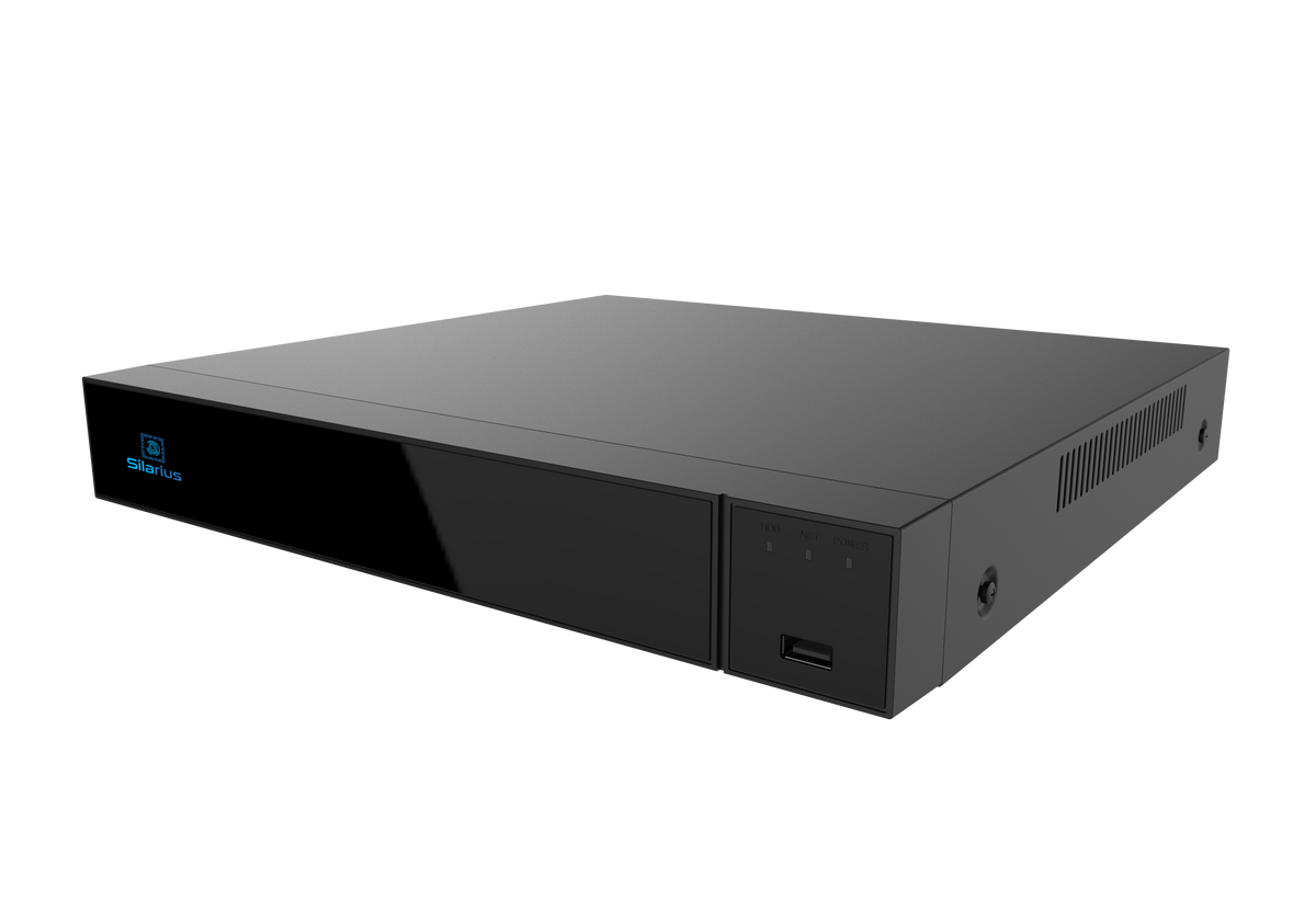 Silarius Pro Series SIL-NVR16CHPOE2 25CH total, 16-Channels 4K POE NVR Gigabit, NVR, 2TB HDD