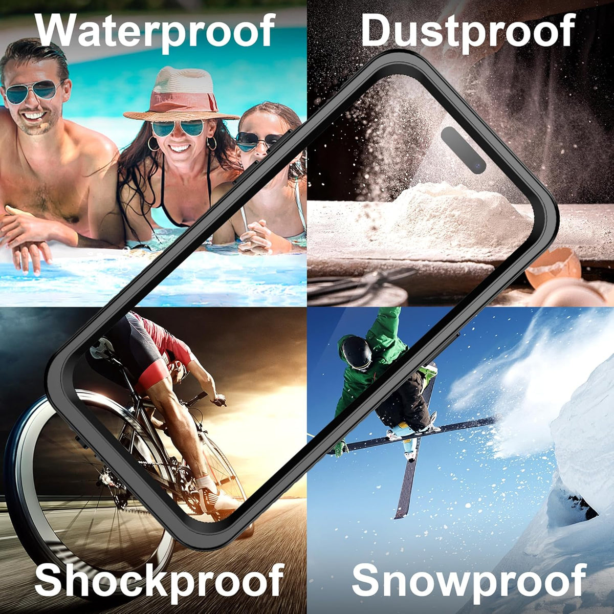 Nineasy Waterproof Case for Samsung Galaxy S24+ Plus, [Real 360 Full Body] [Built-in Screen & Camera Protector][IP68