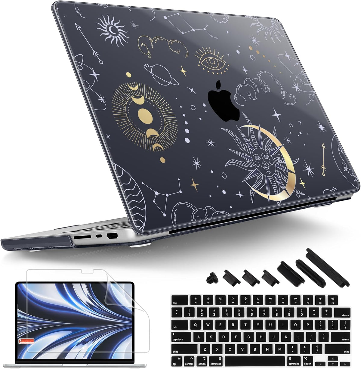 Tuiklol for M4 MacBook Pro 14 Inch Case 2024-2021 Release A3112 A3401 A3185/M3 A2918 A2992/M2 A2779/M1 A2442 Pro/Max Chip,Hard Shell Case with Screen Protector for Touch ID, Magic