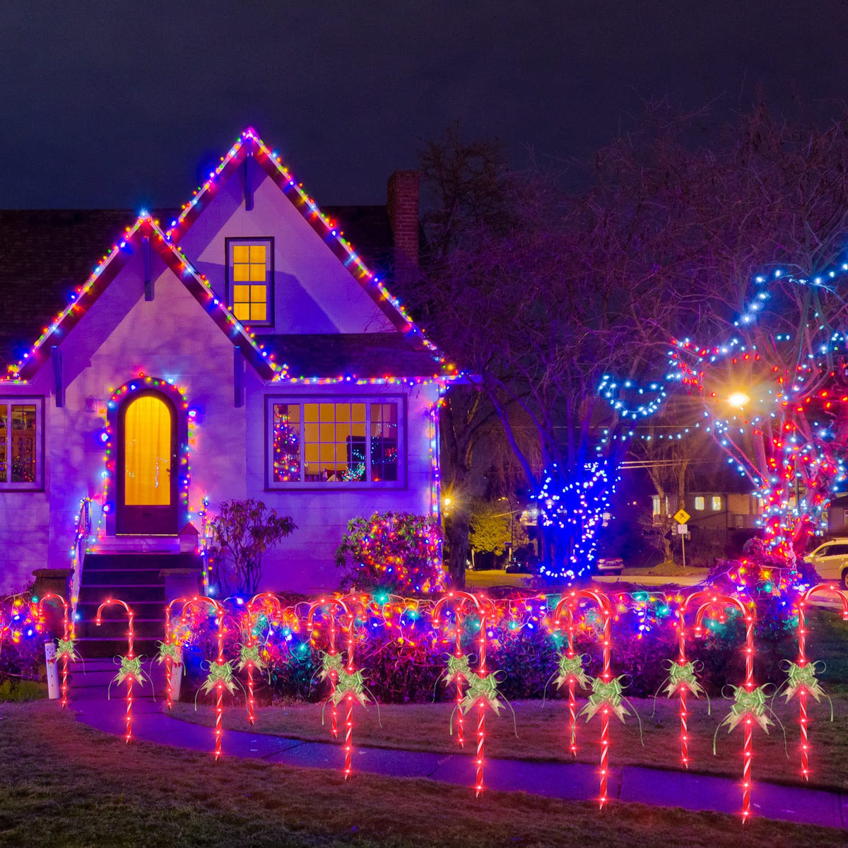 35" Candy Cane Lights - 20 Pack 8 Modes, 30V LED Candy Cane Lights Christmas Decor, Outdoor Christmas Decorations for Yard, Lawn, Garden and Pathway