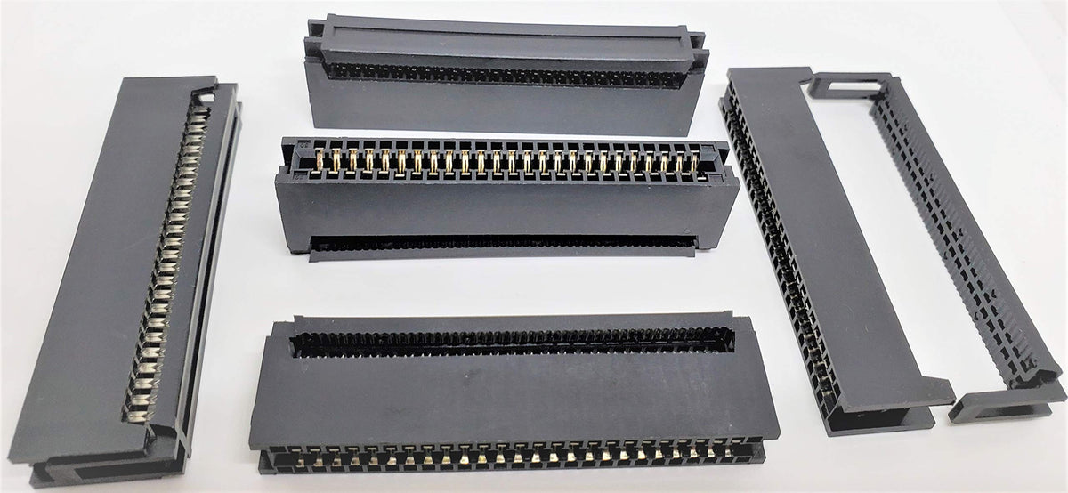 PC Accessories - Connectors Pro 50 Pins IDC 2.54mm Card Edge Connector for Flat Ribbon Cable 50P, CE50 5-Pack
