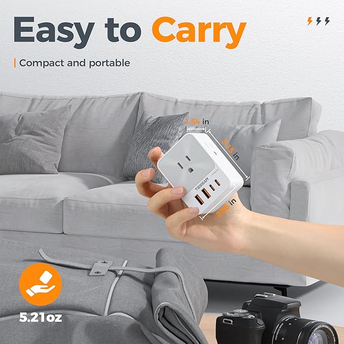 TESSAN USB C Charger Block 20W PD, 4 USB Wall Charger Fast Charging
