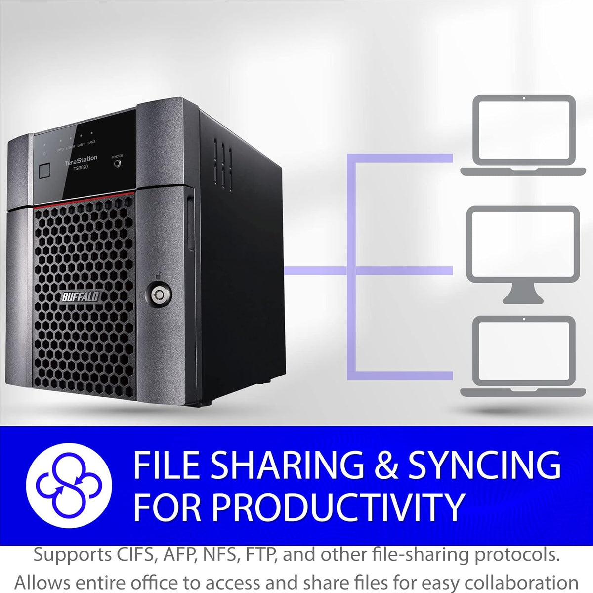 BUFFALO TeraStation 3420DN 4-Bay SMB 4TB (2x2TB) Desktop NAS w/Hard Drives Included Network Attached Storage