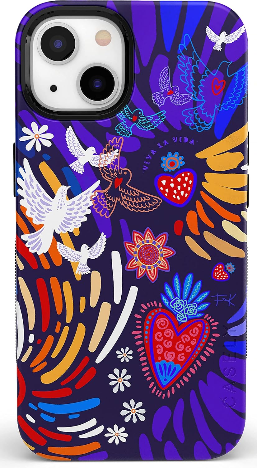 Casely iPhone 14 Case | Viva La Vida | Frida Kahlo Collage | Compatible with MagSafe