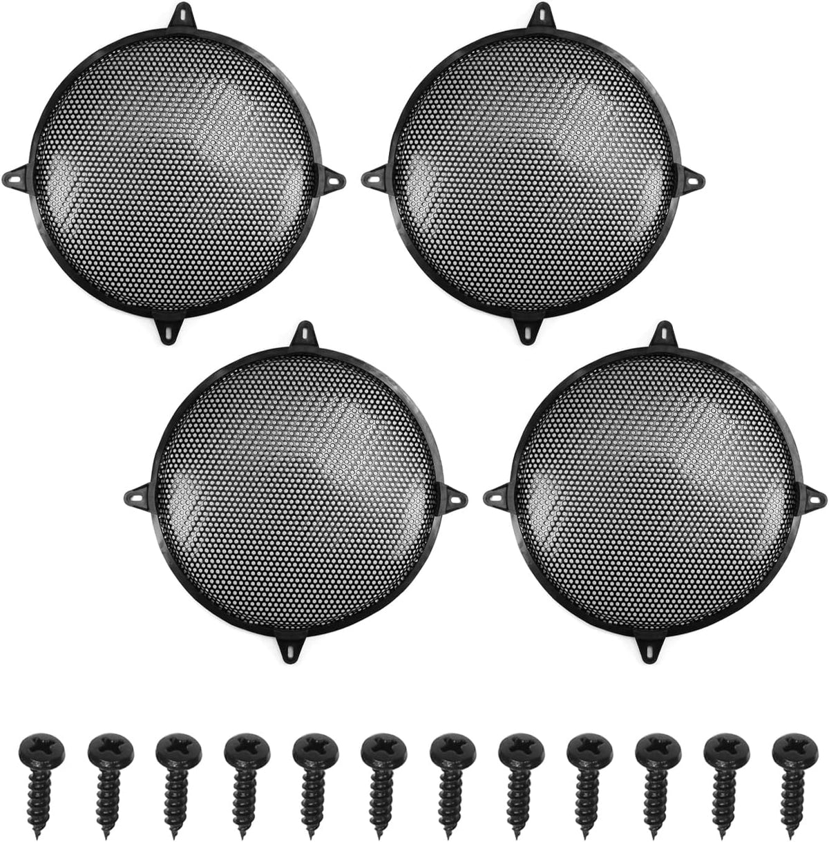 Fielect 4Pcs Black 10 inch Speaker Grill Cover - SubWoofer Grille Speaker Covers Waffle Grill Cover Guard Protector